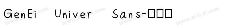 GenEi Univer Sans字体转换